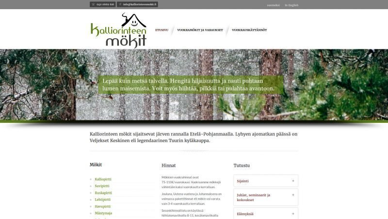 Kalliorinteen mökit